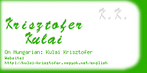 krisztofer kulai business card